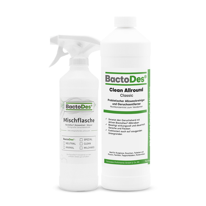BactoDes-Clean Spezialreiniger und Geruchsneutralisierer
